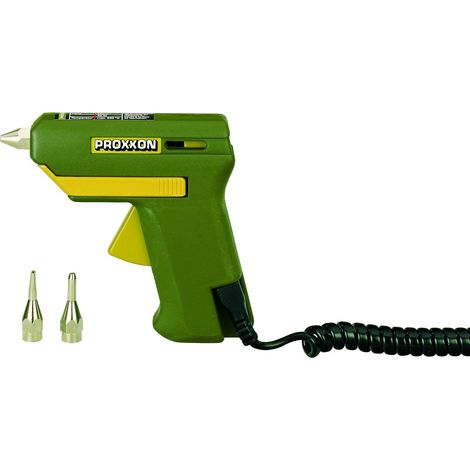 Proxxon Pistola incollatrice a caldo HKP 220 con temperatura controllata elettronicamente (200°), 3 ugelli intercambiabili in dotazione