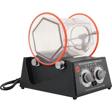 Machine de polissage rotative, charge maximale de 5 kg, puissance de 60 W, réglages de vitesse : 5, plage de minuterie : 10 à 60 minutes, matériau polycarbonate durable (1/5)