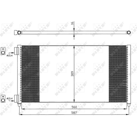 Condenseur, climatisation NRF 35496 FIAT 46821270