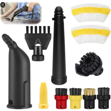 Kärcher SC1, SC2, SC4 und SC5 Dampfmoppbezüge, Zubehörset mit Nylon- und Kupferbürsten - Modell 14 (1/5)