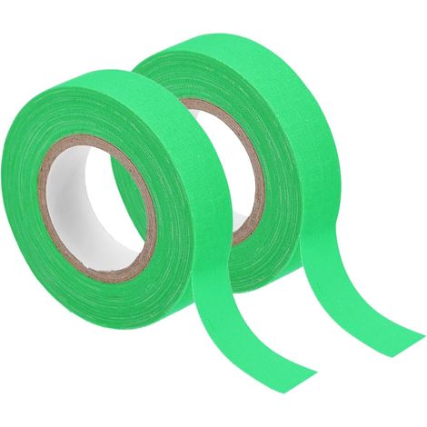 sourcing map 2 rouleaux de ruban adhésif fluorescent néon, 1,5 cm x 10 m, vert, pour décoration