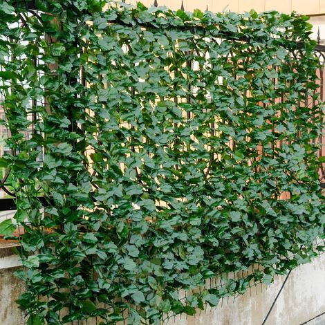 Kunstliches pflanzenwand hecke efeublattern sichtschutz heckenpflanze outdoor indoor gartenzaun 150 x 300cm