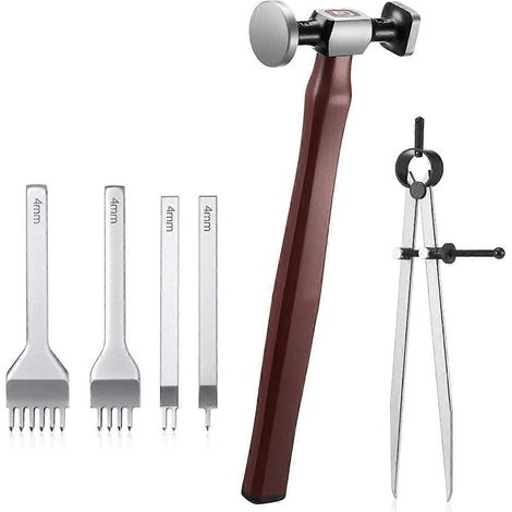 Set mit 6 PU-Schlägeln, doppelköpfiger Kohlenstoffstahlhammer (1/5)