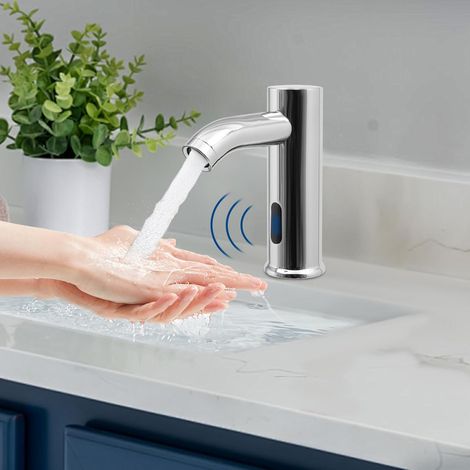Berührungsloser Wasserhahn, automatischer Sensorwasserhahn, intelligenter Infrarot-berührungsloser Wasserhahn für Privathaushalte, Restaurants, Einkaufszentren, Schulen