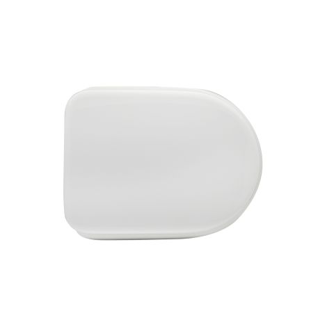 Sedile wc coprivaso per Dolomite vaso Clodia 43 x 34 cm copriwater bianco con cerniere fisse in legno colato