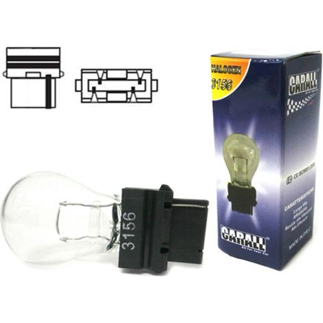 2 PZ Lampada Alogena 3156 T25 P27W 12V 27W W2.5x16d Clear Mono Filamento (1/3)
