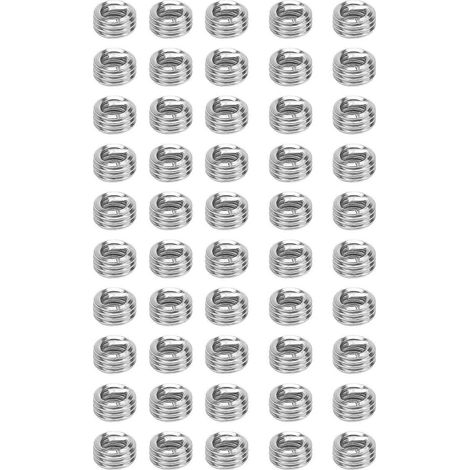 50 Stück Gewindeeinsätze (US-Einheiten) für Schraubenbuchsen, Gewindereparaturwerkzeug 1/4 Zoll-20