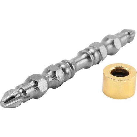 Embout de tournevis PH2 65 mm à double tête avec anneau magnétique électrique -- (1/5)