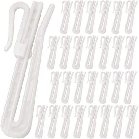 Lntyq Pince pour Rideaux 50 Pcs Rideaux Crochets réglable Rideau à Clipser pour Rideaux Accessoires (7 CM) (1/4)
