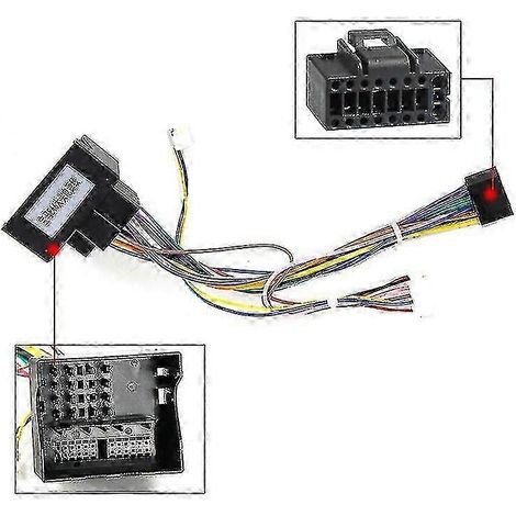 Kfz-Kabelbaumadapter mit CAN-Bus-Box-Decoder für BMW E46 E39 E53 X5 M3 Android 16-Pin-Stromkabel (Highway)