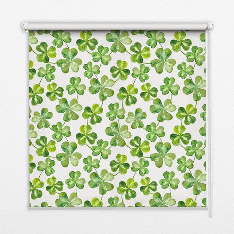 Tenda a Rullo Interna per Finestra - Tenda Filtrante Luce - Tenda Privacy - Tenda Decorativa Rettangolare - Rullo per Interni - (140 cm x 140 cm) - Trifoglio portafortuna