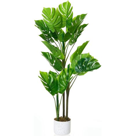 Plante artificielle en pot, 110cm, plante d'intérieur artificielle comme vraie, plantes artificielles pour salon, chambre à coucher, jardin, balcon, cadeau (1/5)