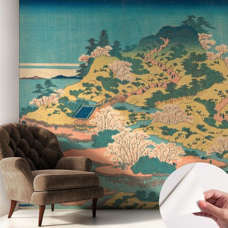 Papier peint autocollant avec imprimé pour décoration intérieure pour rénovation a motif Paysage japonais 250x250 cm (1/5)