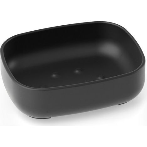 Metaform - Porta sapone da appoggio Nero in Resine Termoplastiche Mod. Pod