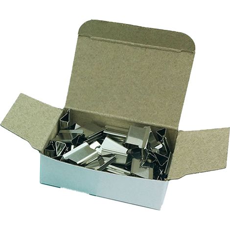 Druckheftgerät, 50 Agrafes, solide klemmend, réutilisable, pour Schreibtischdokumente, Main-Papierklammerspender, des fournitures Scolaires (1/4)