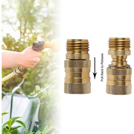 Raccord rapide pour tuyau d'arrosage 3/4" GHT 3, coupleur femelle 3, 6 embouts mâles (1/4)