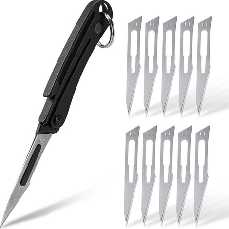 Taschenmesser Titan mit 11 Klingen, Klappmesser für Outdoor & EDC