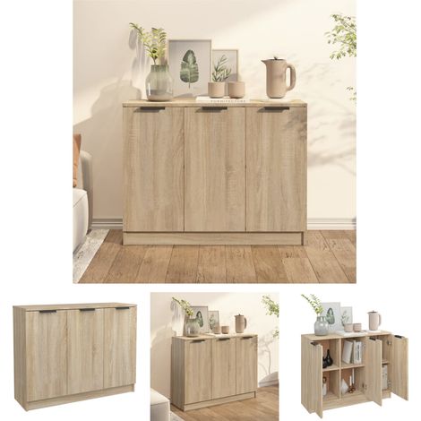 The Living Store Sideboard Sonoma-Eiche 90,5x30x70 cm Holzwerkstoff - Sideboards (1/5)