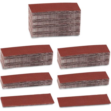 Packung mit 100 Mikro-Feinschleifern aus Aluminiumoxid, Körnung 180, 90 x 30 mm, für kleinere Projekte in Holz und Metall, für Arbeiten in beengten Bereichen und Polierarbeiten.