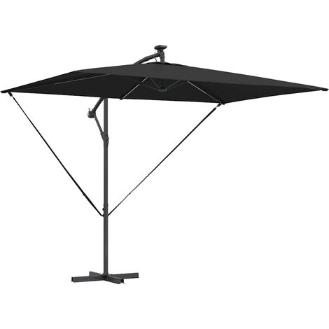 Parasol Noir 294 x 200 x 270 cm Polyester et Aluminium (1/5)