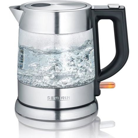 Bouilloire électrique - CHOUMICHA SAVEURS - Verre et acier inoxydable - 1,0 L - Filtre à chaux - Design compact (1/5)