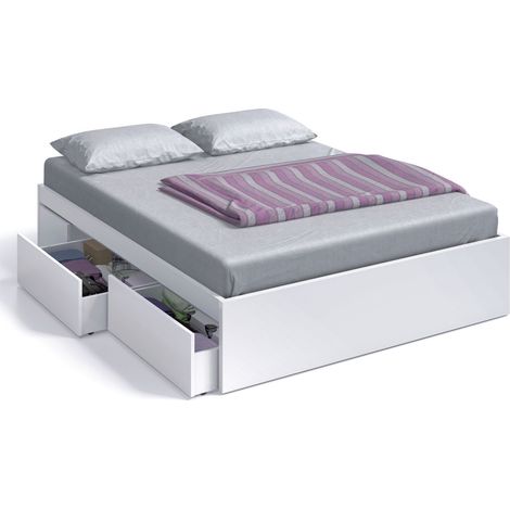 Cama 150 Kendra 4 cajones blanco artik (1/3)