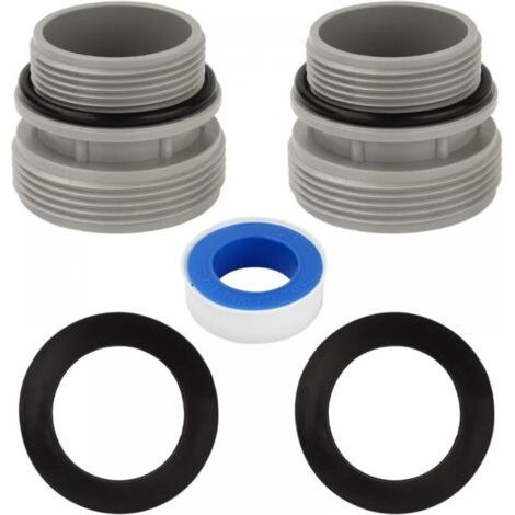 Adaptateur Tuyau Piscine 2 Pièces 4560 Raccord de Pompe à Piscine Connecteur de Tuyau de Piscines 40 mm à 1 1/2 Pouces Compatible Pompes à Filtration Intex et Coleman (1/5)