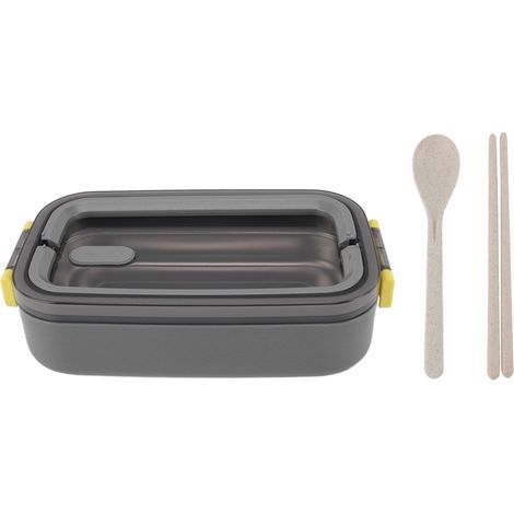 Lunchbox, isolierte und auslaufsichere Bento-Box aus Edelstahl 304, für Schüler, Schule, Büro, grau. (1/5)