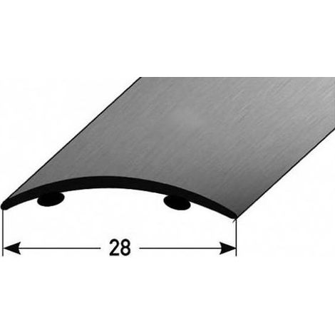 PROVISTON Übergangsprofil Edelstahl Edelstahl matt Breite 28 mm Höhe 1 mm Länge 1000 mm Selbstklebend Übergangsschiene Übergangsleiste Bodenprofil Abdeckleiste 1 Stück