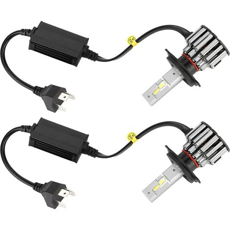 2 pièces 14400LM 90W Super lumineux voiture phare LED Kit de Conversion ampoules de phares pour H4