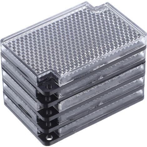 Lot de 5 Réflecteurs Carrés ABS Acrylique Structure Nid D Abeille Pour Capteurs Photoélectriques Sécurité Routière (1/5)