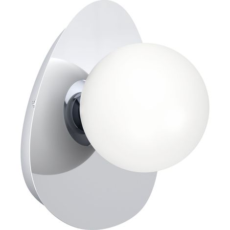 Applique Moderna Castrovido Acciaio Cromo Bianco 1 Luce G9 4,2 Ip44 (1/2)