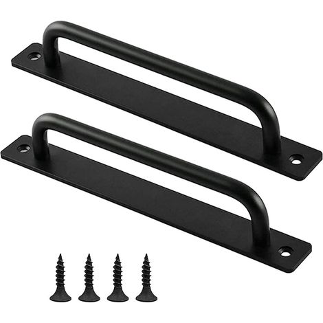 Pack de 2 poignée de porte de grange, poignée de tirage de porte coulissante, poignée haute performance, poignées de porte d'armoire, boutons de tiroir, poignées de cuisine, quincaillerie poignée de p (1/5)