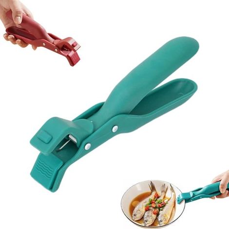 Morsetto multi-angolo per piani cottura, resistente al calore, multifunzionale, realizzato in silicone antiscivolo, termoisolante, resistente al calore, per piatti e ciotole (1/5)