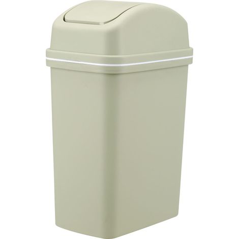 Poubelle Plastique - Couvercle À Basculer Par Pression - 6 L - Pour Cuisine Salle De Bain Bureau Chambre - Design Compact