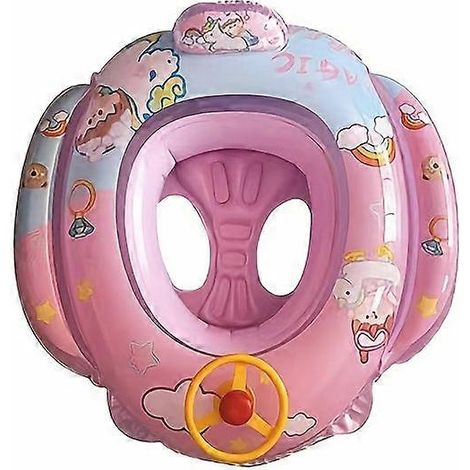 Aufblasbarer Schwimmring für Kinder, Einhorn-Motiv mit Steuerrad, robustes PVC-Sommerspielzeug für den Strand, 1 Stück (1/5)