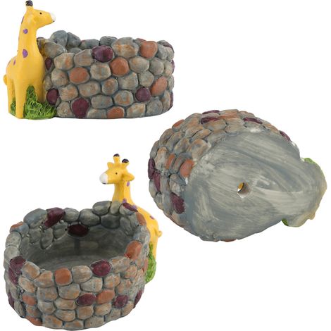 Kreativer Pflanztopf aus Kunstharz für Sukkulenten, Kräuter und Blumen – Giraffenmotiv für Haus und Garten (1/5)