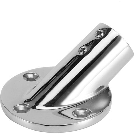 Main courante tubulaire ronde 30°, raccord inox 316 marine bateau, diamètre 25mm/1in, pièce quincaillerie bateau, accessoire rambarde bateau. (1/5)