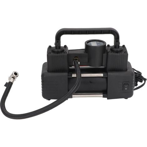 Gonfleur de pneu portable 12V avec écran numérique, double alimentation, lampe LED, compresseur pour motos, vélos, bateaux en caoutchouc (1/5)