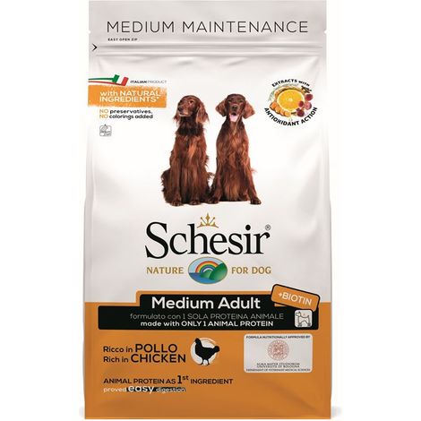 Schesir Dog Medium Adult Mantenimento Pollo - Sacco 3 Kg - (1/2)
