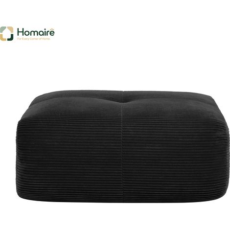 Modularer Pouf aus Cordstoff schwarz mit Armlehnen en Polyester 92.5 x 75 x 40 cm HOMAIRE (1/5)