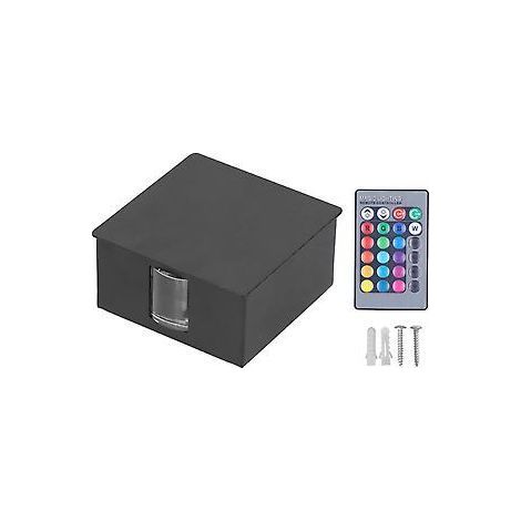 Applique murale LED 3W RGB avec télécommande, éclairage décoratif moderne pour salon, hôtel, villa, karaoké (1/4)