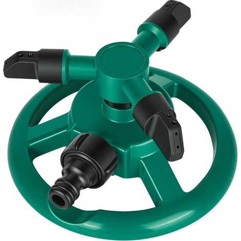 Arroseur de jardin à 360 °,arroseur automatique de pelouse pour tuyau d'arrosage,arroseur automatique de pelouse de qualité supérieure avec 3 bras,grande couverture pour plantes de jardin (1/5)