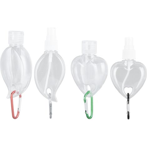 transparente, auslaufsichere 50-ml-Reisefläschchen mit Schlüsselring, leere Kunststoffbehälter für Kosmetikartikel (1/5)