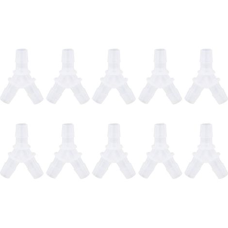 10 pièces Joint de Tuyau d'eau, raccords de Tuyau Souple connecteur de Type Y Aquarium Fish Tank Jonction de Pompe à air connecteur à 3 Voies (8mm) (1/5)