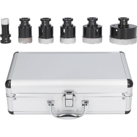 6 pièces trépans diamant mèche ouvreuse M14 kit perceuse pour carrelage verre marbre (1/5)