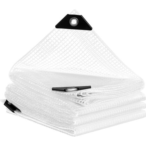 WOLTU Lona de 4x6 m con ojales de PE 140 g/m², transparente