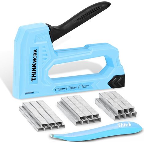 Handtacker Tackerpistole Set JT21 Klammern 1600 Blau (1/5)