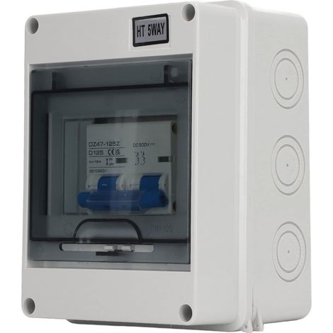 Interrupteur de Déconnexion Solaire PV DC, Boîte de Distribution étanche Fiable pour Système de Production D'énergie 500 V, Installation Facile pour Ménage, Camping-car, Polycarbonate 115 X (1/5)