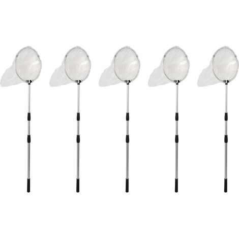 Red de pesca de nailon para 5 peces mariposa con mango telescópico para adultos y niños, se extiende de 37 a 68 pulgadas. (1/4)
